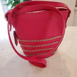 Coach handbag with gold hardware